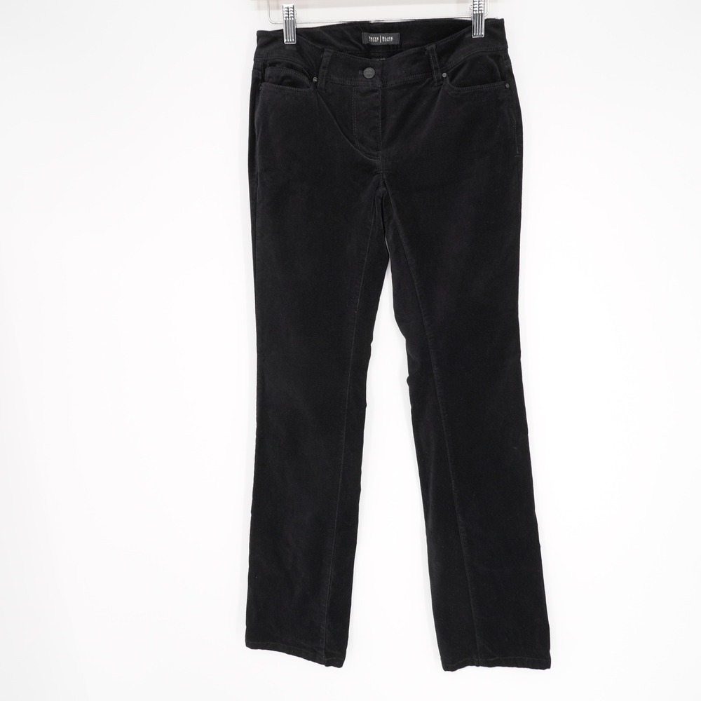 White House Black Market Womens Velvet Jeans Sz 00 Black Bootcut Western Glam - Picture 13 of 14
